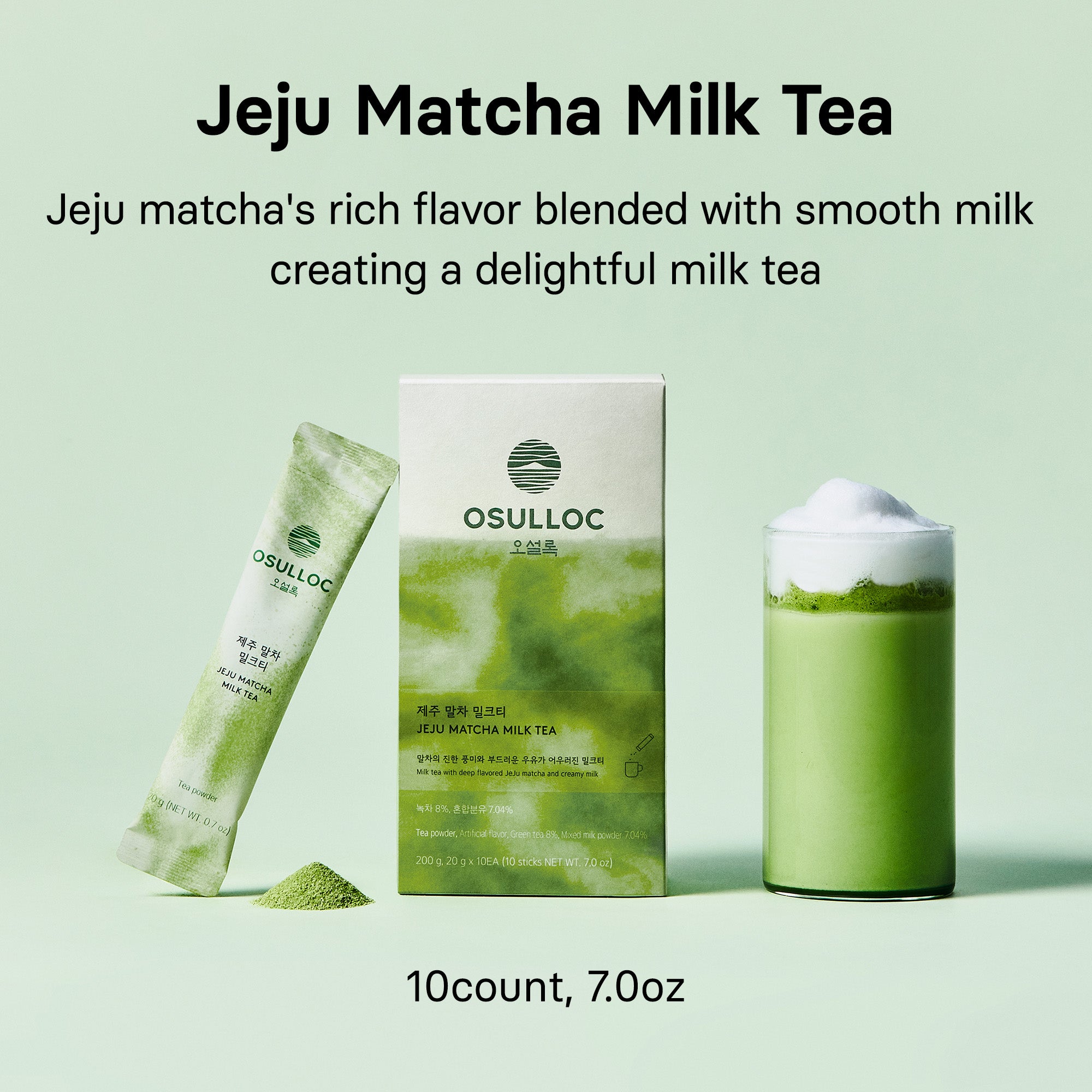 OSULLOC Jeju Matcha Milk Tea (10 sticks)
