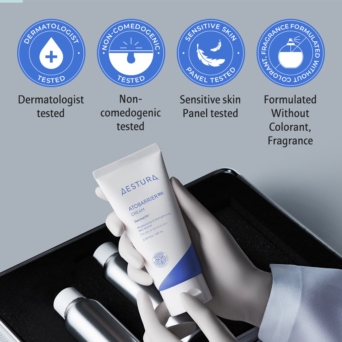 [2024 Renewal] AESTURA Atobarrier 365 Cream 80ml, Cream with Ceramide, Korean Skin Care, Skin Barrier Repair, 120 hours Lasting Hydration for Dry & Sensitive Skin, Rich Moisturizer