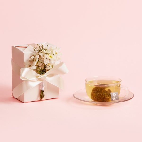 OSULLOC Wedding Green Tea - 20 Pyramid Teabags, Sweet Bouquet Flavor, Organic
