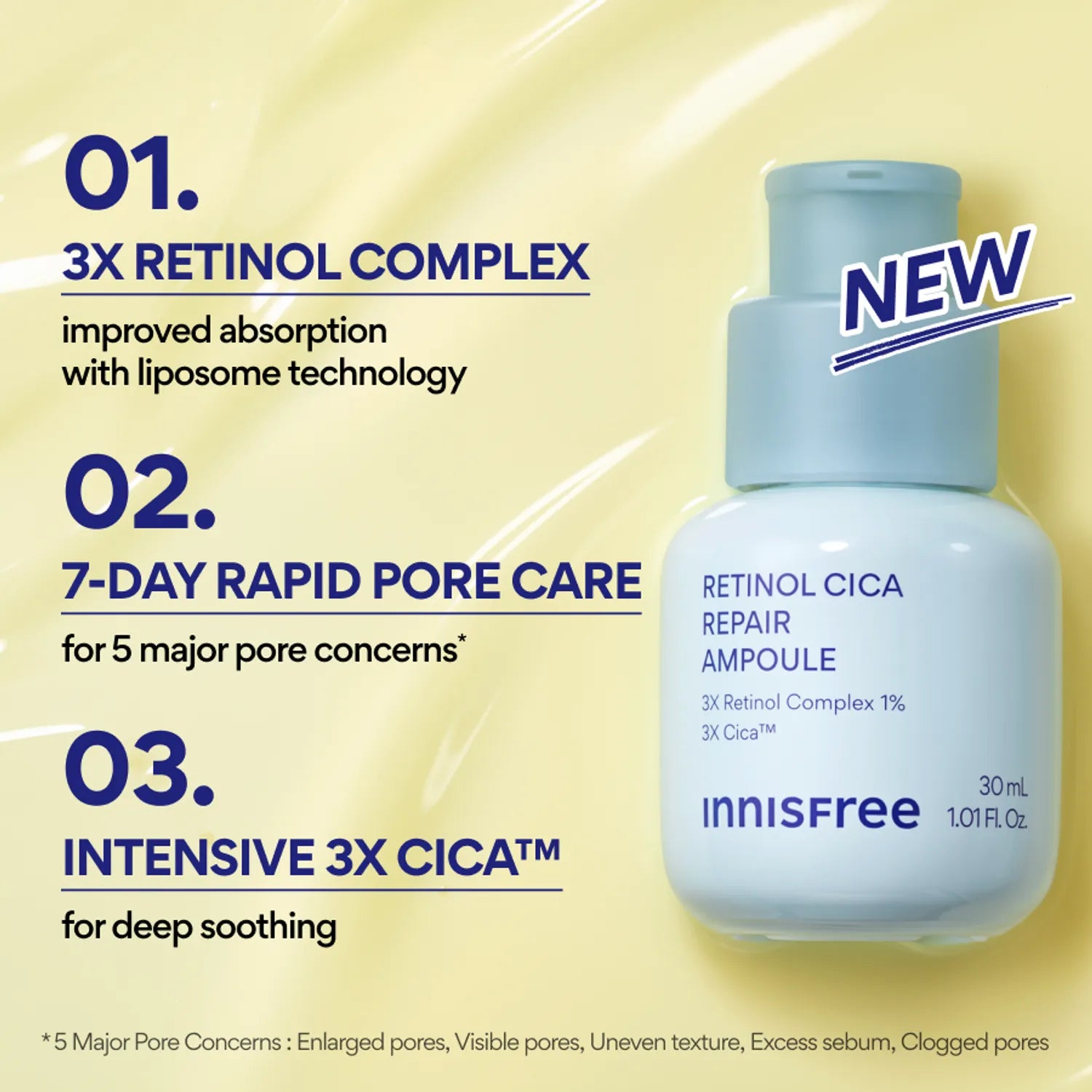 INNISFREE Retinol Cica Repair Ampoule 30ml / 50ml