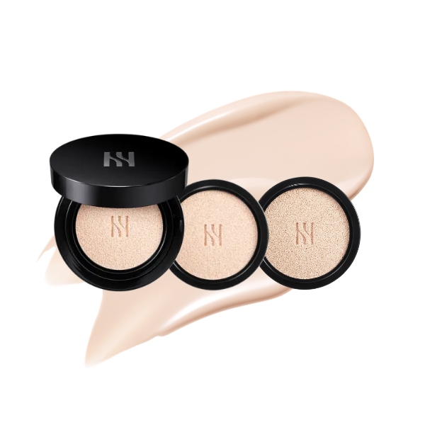[Deluxe Cushion Set]HERA Black Cushion Foundation 15gX3 (Cushion+Refill*2+puff*2+Uv Protector Tone-Up Peach 15ml*2)