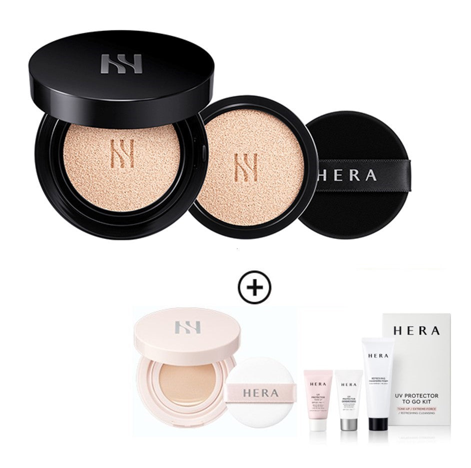 [15gX2 Duo set(Cushion+Refill)] HERA Black Cushion Foundation