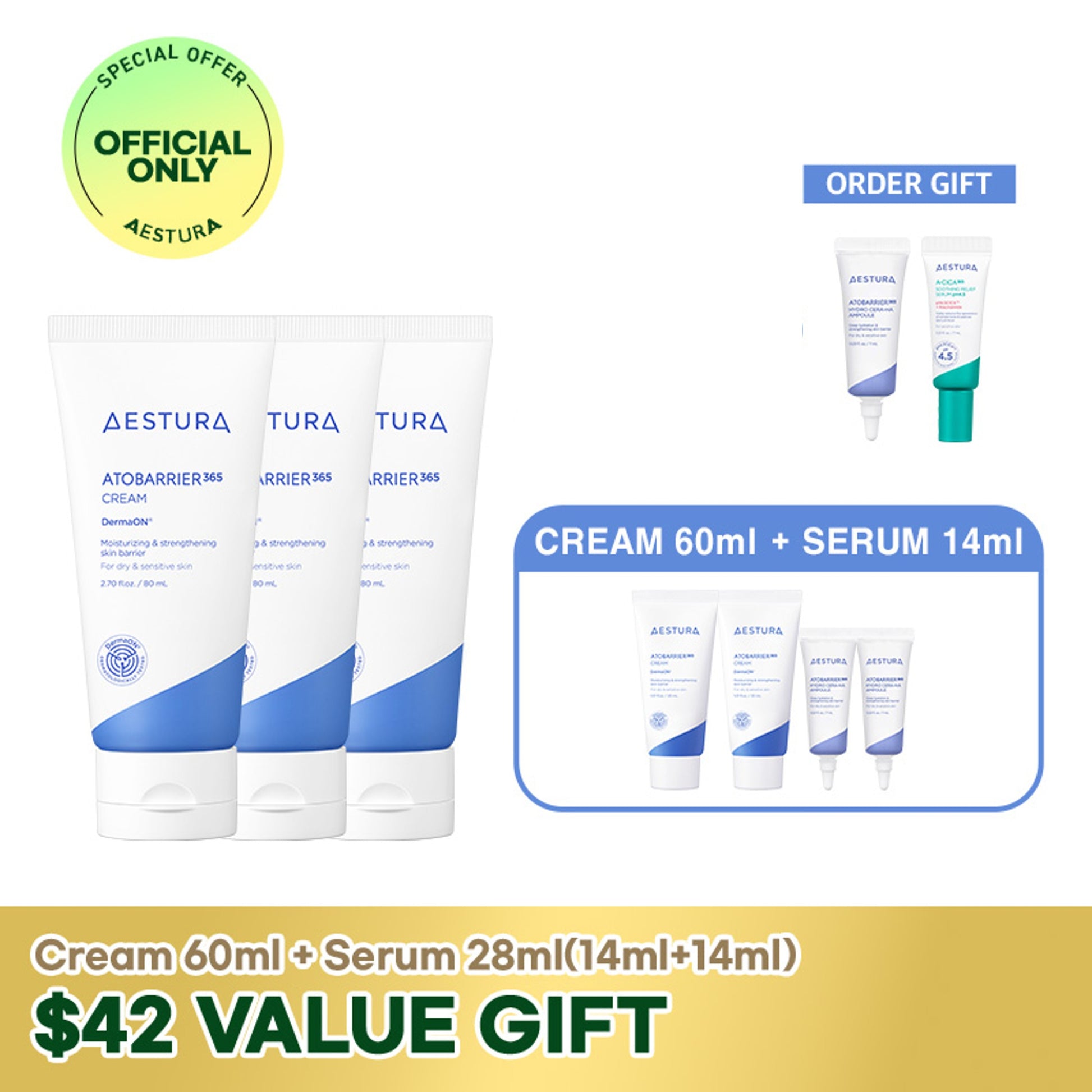 BEST-ATOBARRIER365 Moisturizer Cream 80ml*3ea