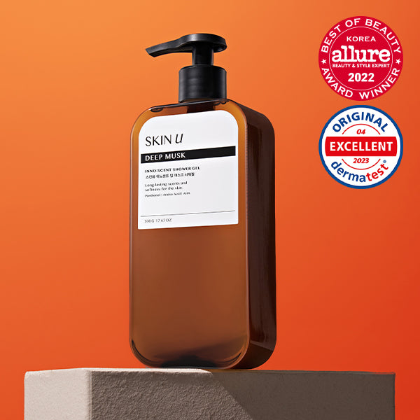 [Vitamin Body Glow] SKIN U INNO:SCENT Deep Musk Shower-gel 500g, Lotion 350g