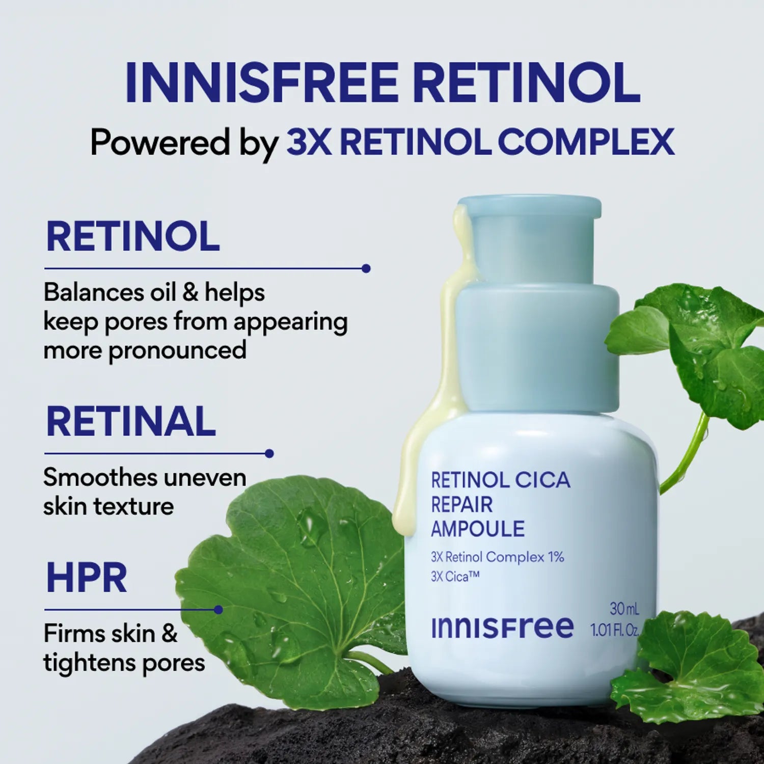 INNISFREE Retinol Cica Repair Ampoule 30ml / 50ml
