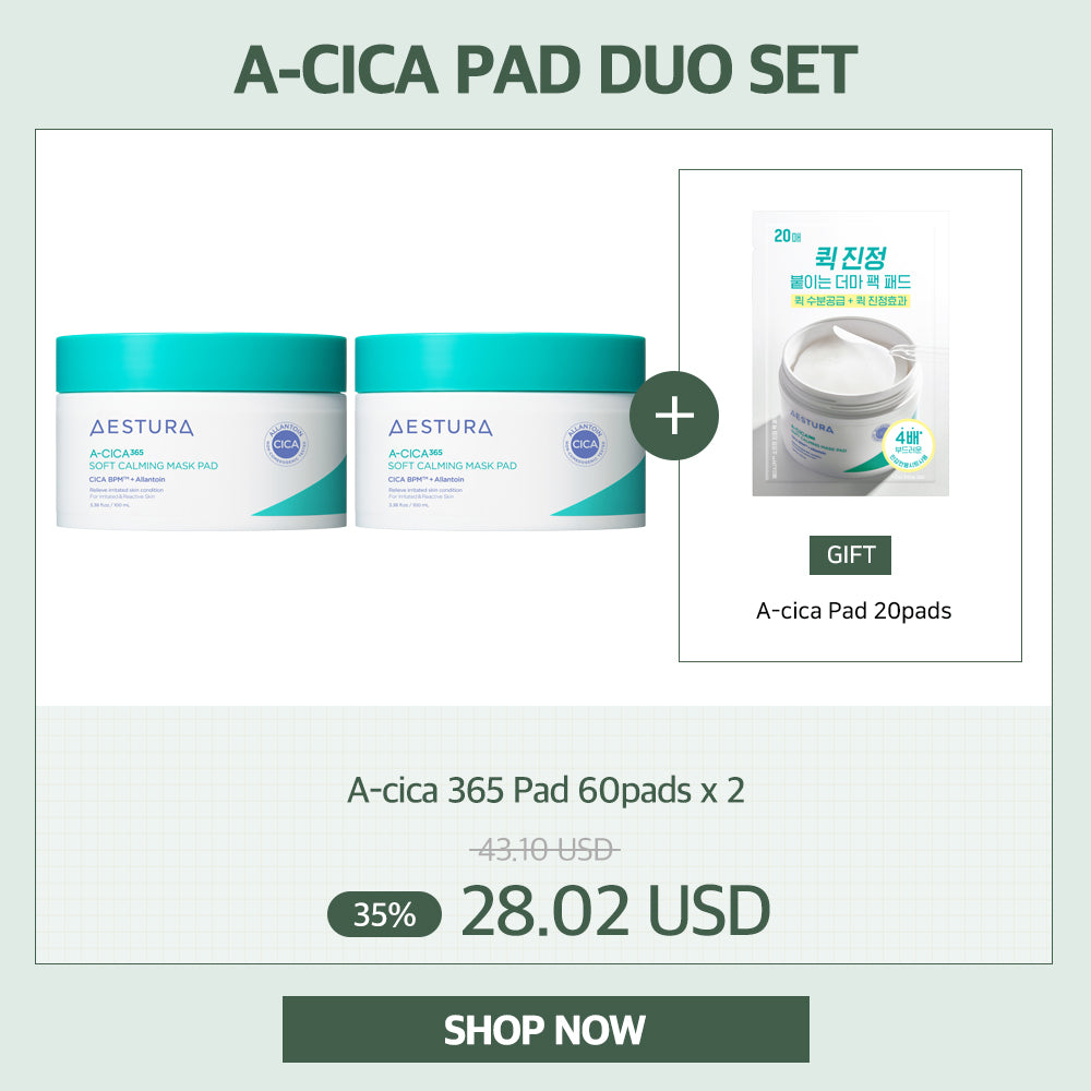 [GYUJIN OPTION 4]  A-Cica 365 Pad DUO SET (60pads x 2)