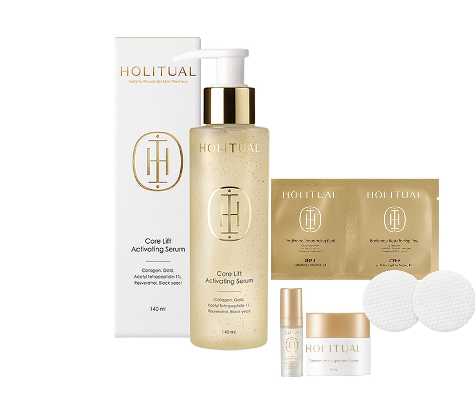 HOLITUAL Core Lift Activating Serum 140ml(cream+serum+pad mini)