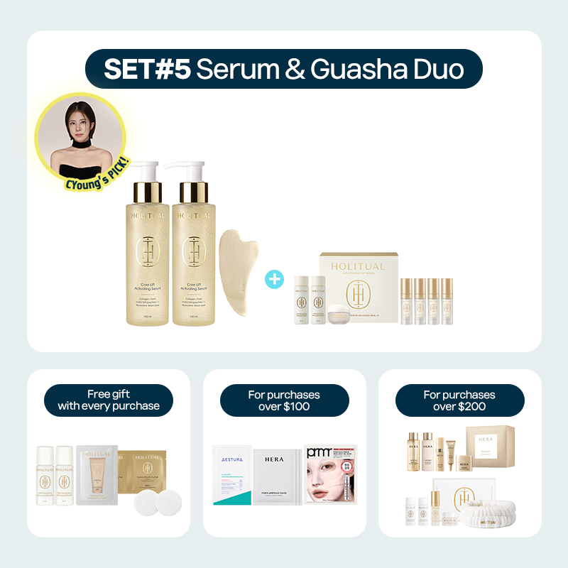 CYOUNG PICK-HOLITUAL CORE LIFT SERUM DUO+NOTDAM GUA SHA