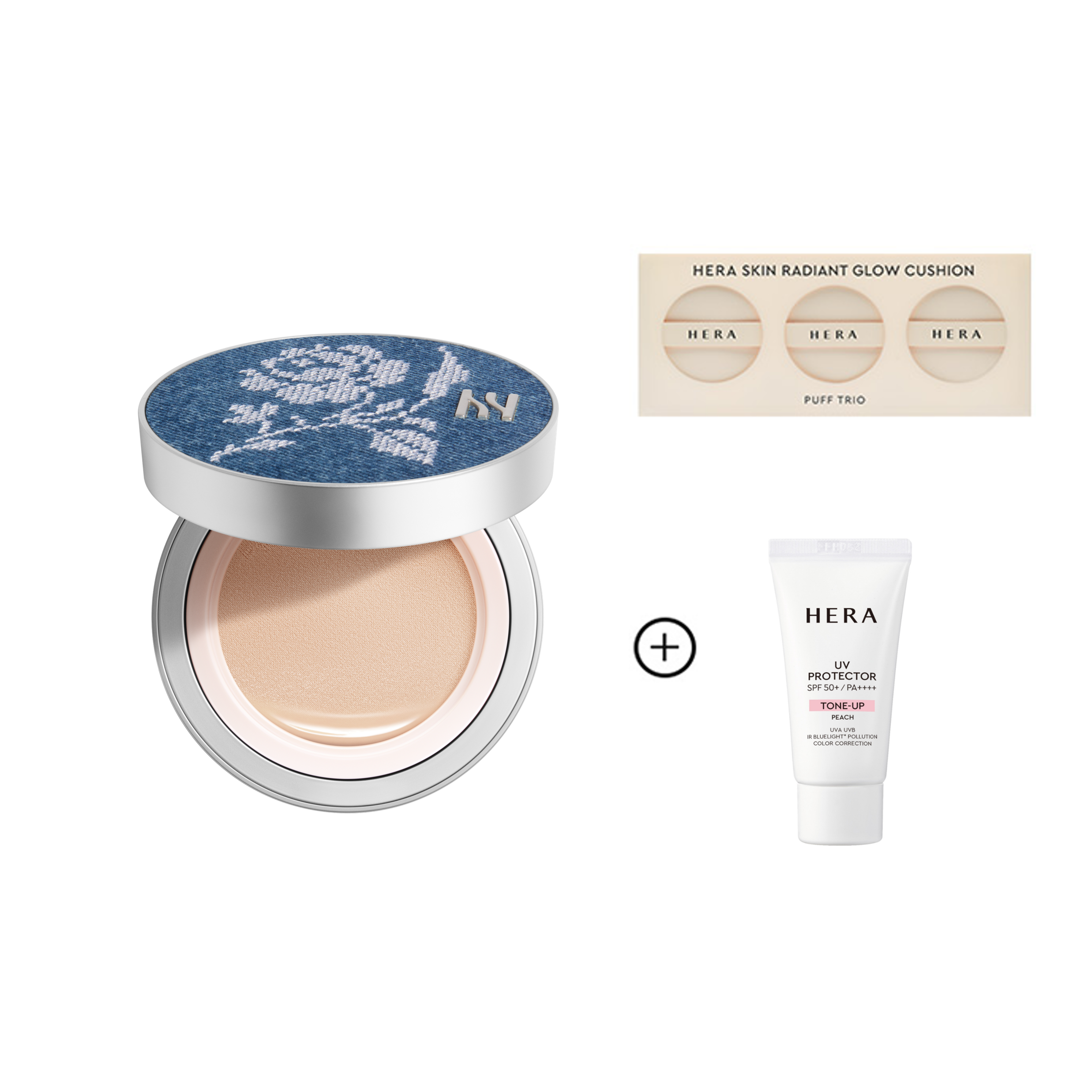 [Launching Feb 27 at 9 AM KST]HERAxMARKGONG Cushion Case #Vintage Blue + Reflection Skin Glow Cushion Foundation Refill 15g