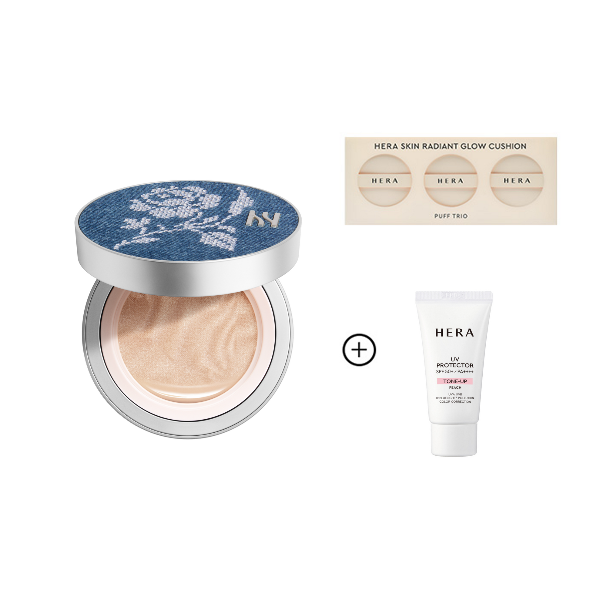 [Launching Feb 27 at 9 AM KST]HERAxMARKGONG Cushion Case #Vintage Blue + Reflection Skin Glow Cushion Foundation Refill 15g