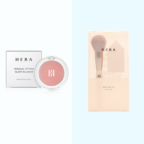 [GIFT](HERA Order over $100)  HERA Base Tool Kit(Brush+Puff)+Fitting Glow Blusher 6g