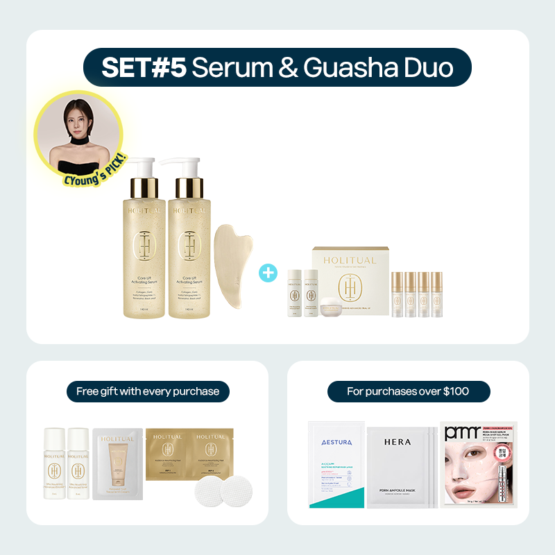 CYOUNG PICK-HOLITUAL CORE LIFT SERUM DUO+NOTDAM GUA SHA