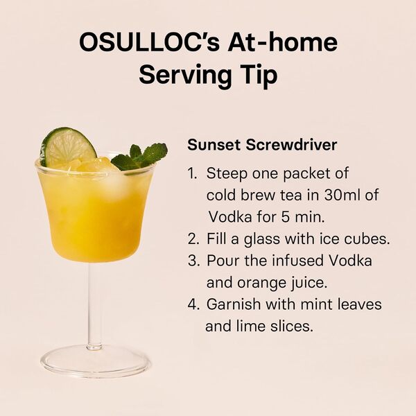 [Cold Brew Bundle] OSULLOC Sunset Peach, Honey Pear, Muscat Cold Brew Tea (60ea)